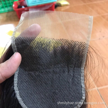 4x4 5x5 6x6 7x7 Swiss Lace Closure 100% Virgin Human Hair Transparent Lace Closure , HD Lace Closure Frontal With Baby Hair
